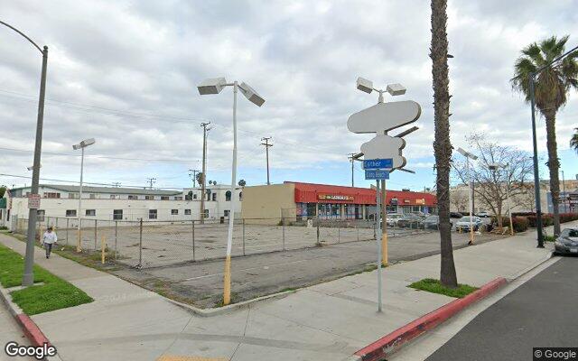 Street view of the subject corner at Long Beach Blvd and Esther St